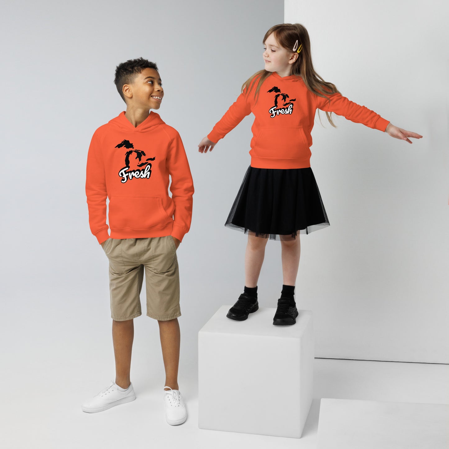 Fresh | Great Lakes Design #001 | Kids eco hoodie