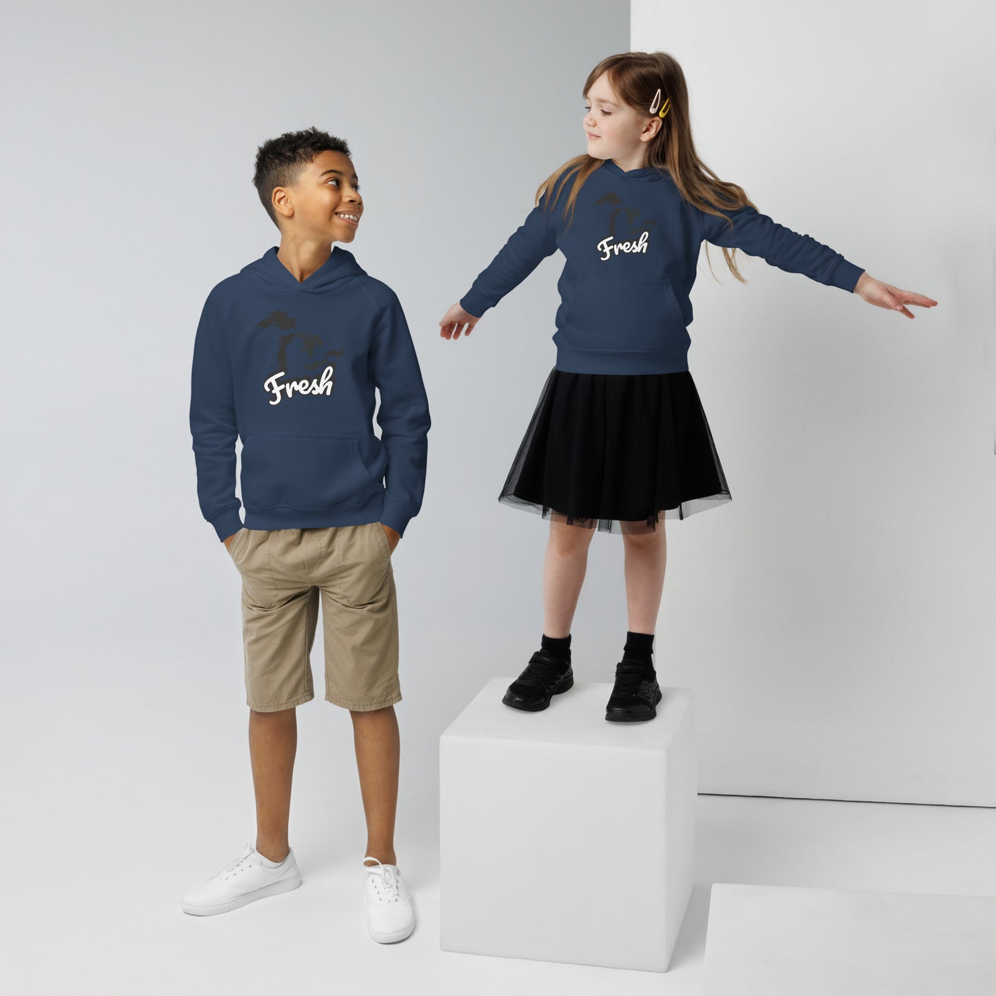 Fresh | Great Lakes Design #001 | Kids eco hoodie