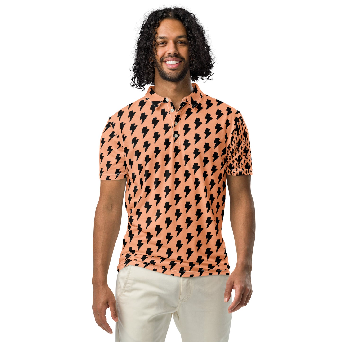 Lightning Pattern | Men’s slim fit polo