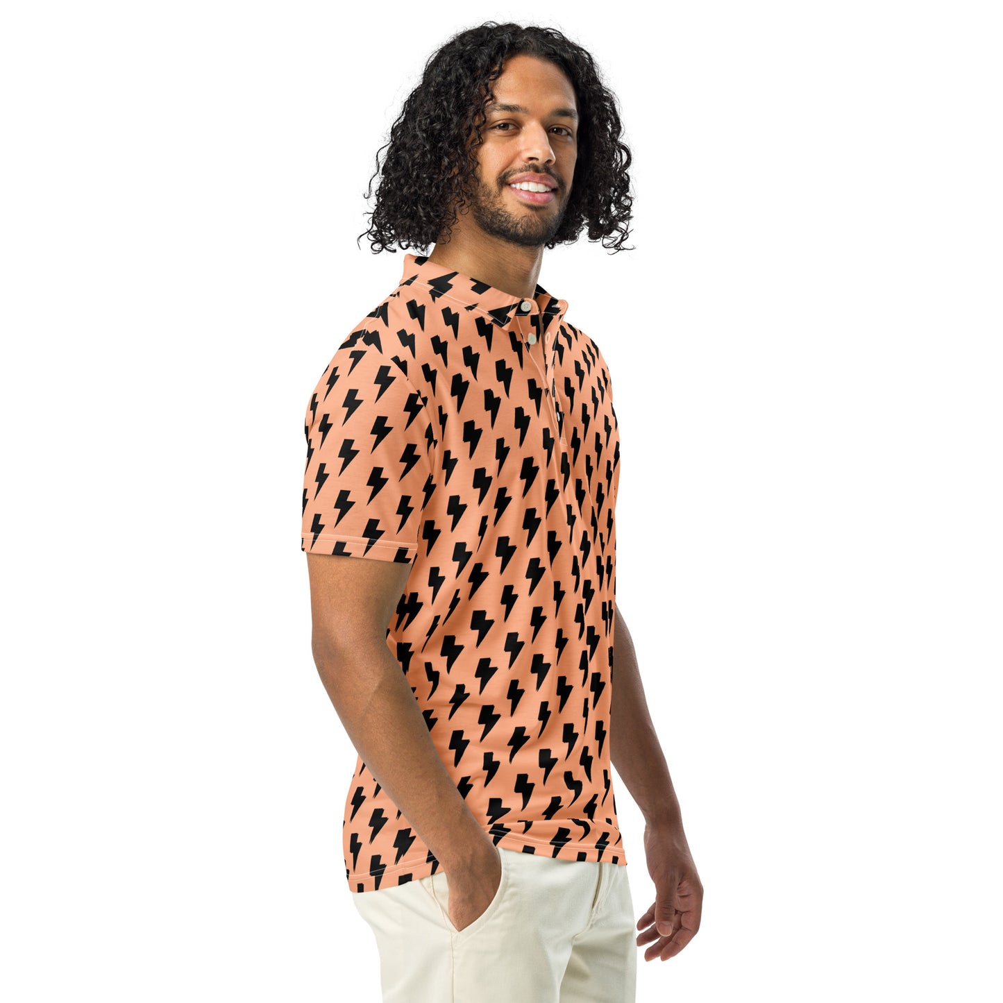 Lightning Pattern | Men’s slim fit polo