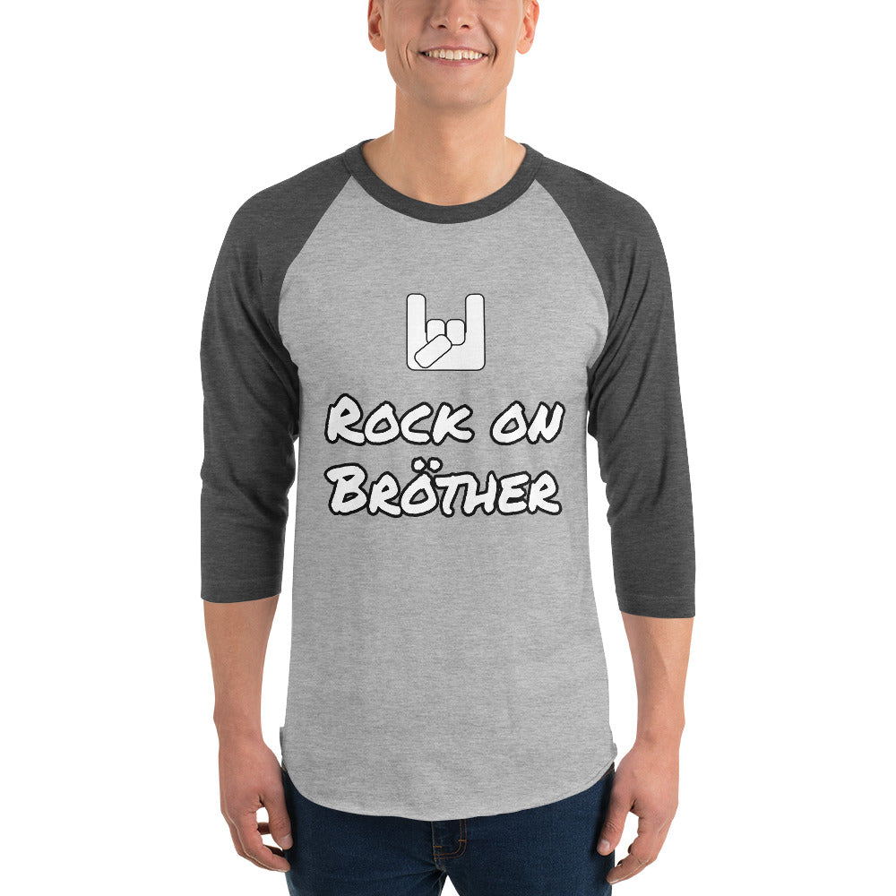 ROCK HANDS | Rock Sleeve Design #003 | 3/4 sleeve raglan shirt