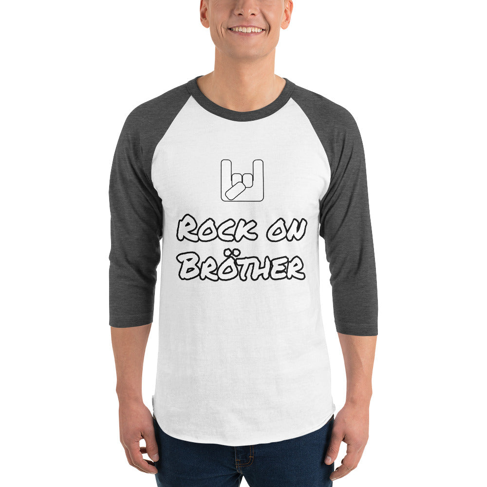 ROCK HANDS | Rock Sleeve Design #003 | 3/4 sleeve raglan shirt