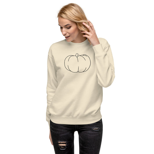 Pumpkin Outline Crewneck | Unisex Premium Sweatshirt