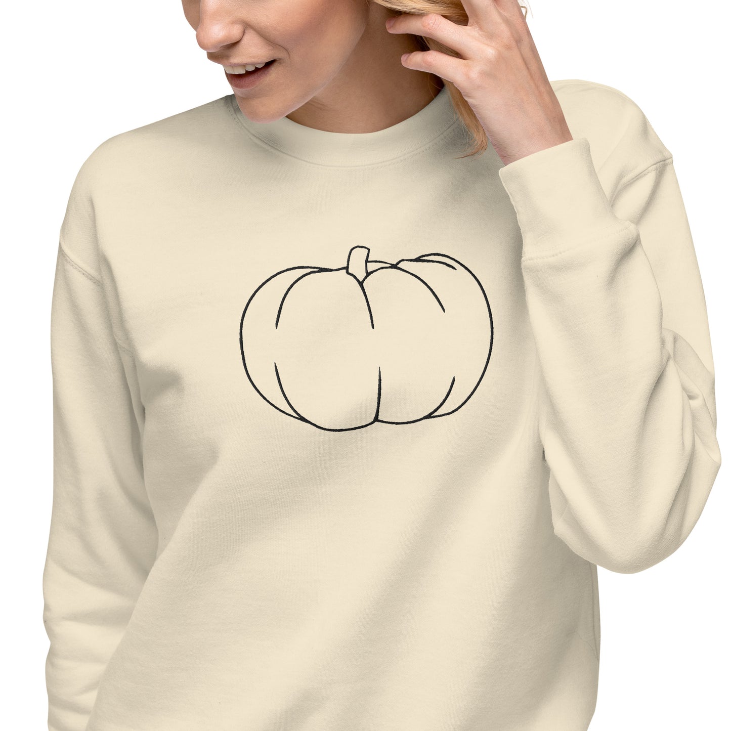 Pumpkin Outline Crewneck | Unisex Premium Sweatshirt