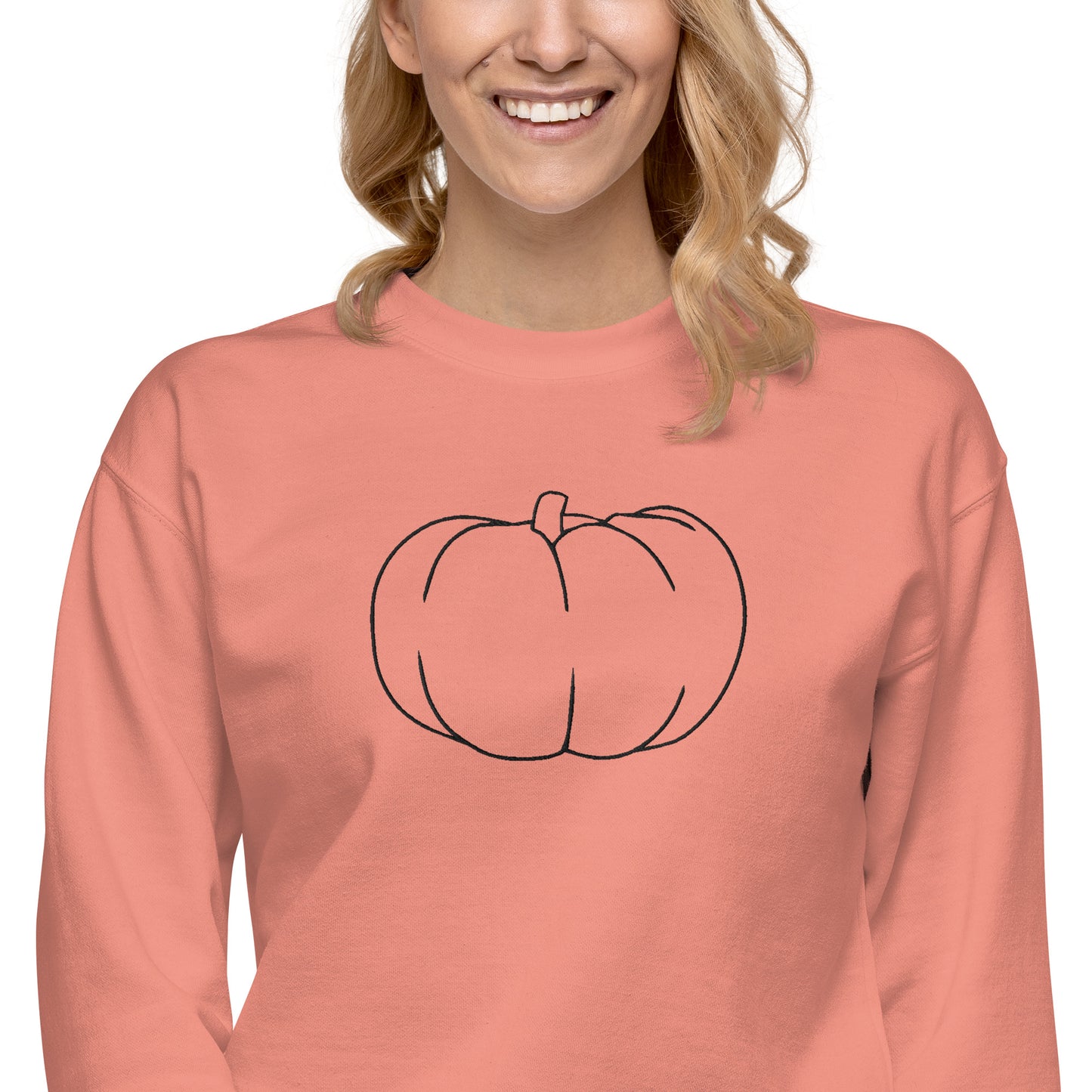 Pumpkin Outline Crewneck | Unisex Premium Sweatshirt